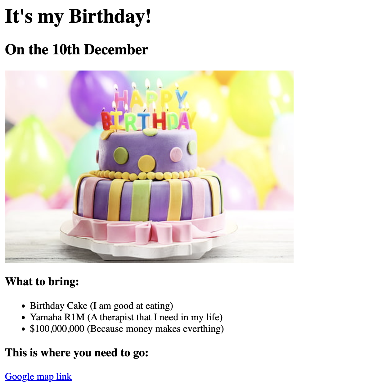 Preview image of Birthday Invite Project